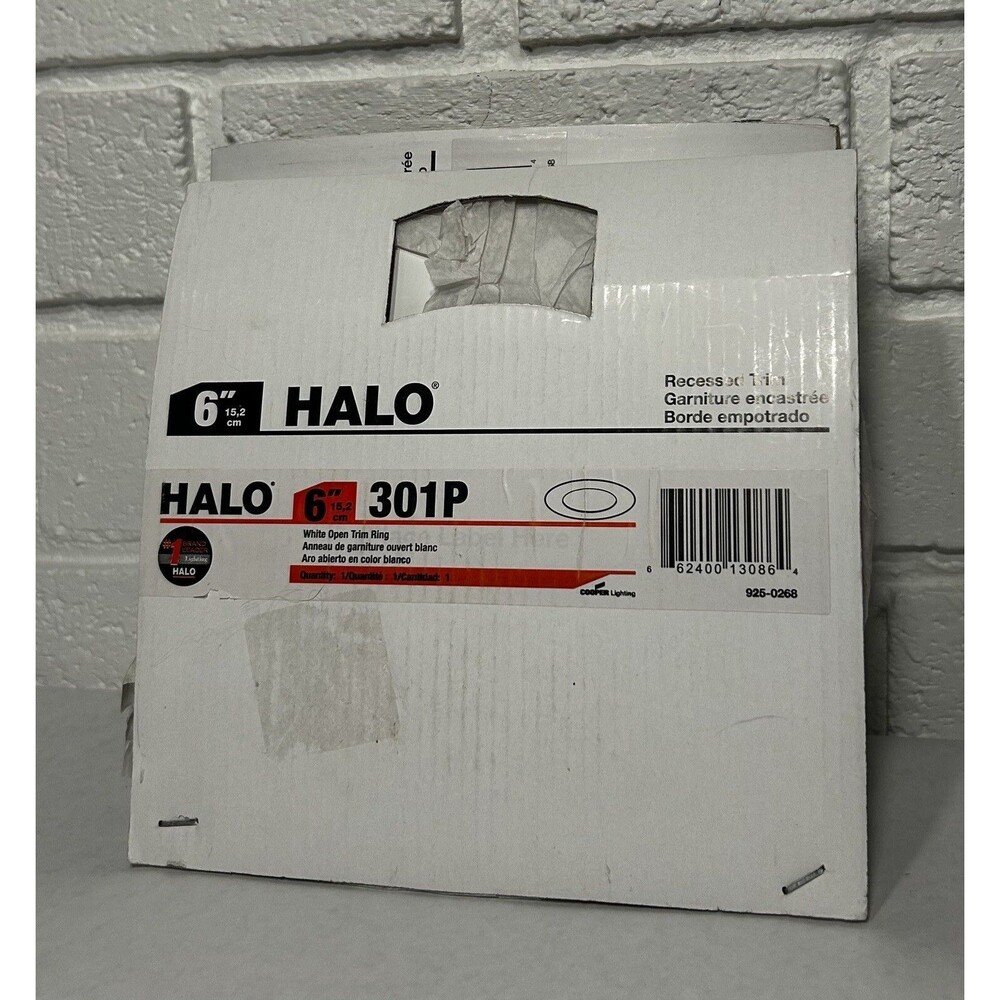 Halo 301P 6 In Satin White Open Recessed Light Fixture Trim Lot of 3 Brand New